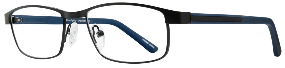 Eight to Eighty Archie Eyeglasses, Blue frame. Angled left
