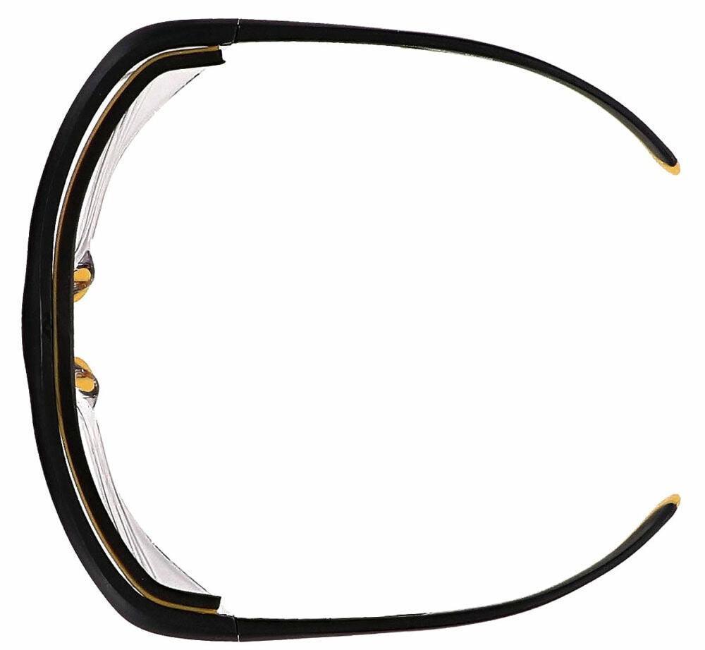 Prescription Safety Glasses RX-206 in Yellow/Black with Clear Side Shields RX-206-YB