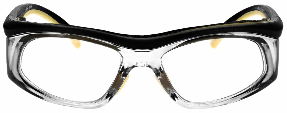 Prescription Safety Glasses RX-206 in Yellow/Black with Clear Side Shields RX-206-YB