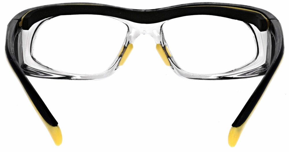 Prescription Safety Glasses RX-206 in Yellow/Black with Clear Side Shields RX-206-YB