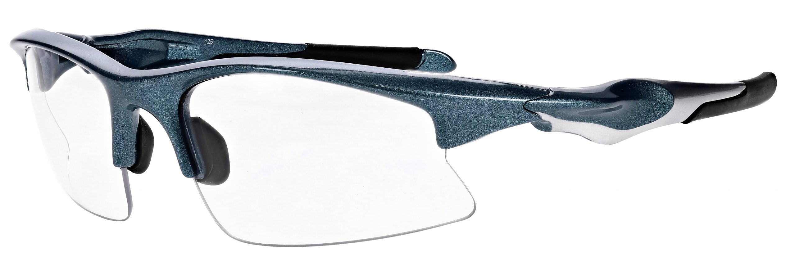 Prescription Free Form Safety Glasses RX-456-NS Navy Silver