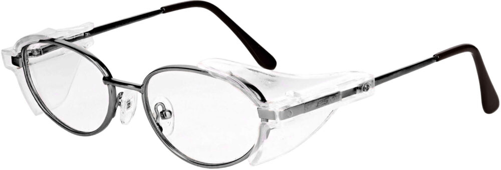RX-500 Prescription Safety Glasses in Gunmetal Angled to the Left