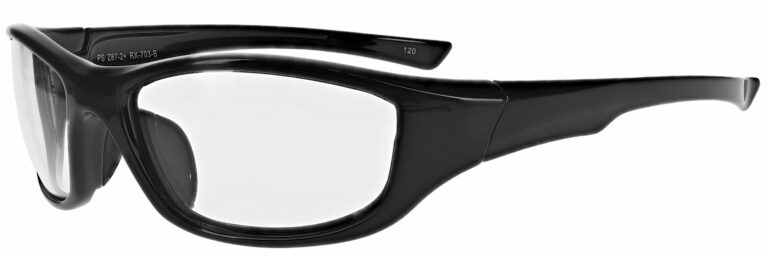 Prescription Wraparound Safety Glasses RX-703-BK in Black
