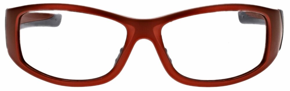Prescription Wraparound Safety Glasses in Model RX-808-R in Red
