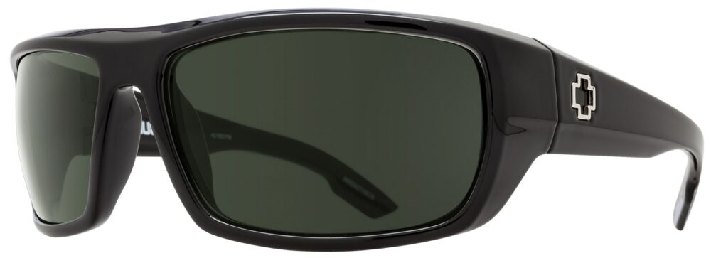 SPY Bounty Black with HD Plus Gray Green Polarized Lens Frame