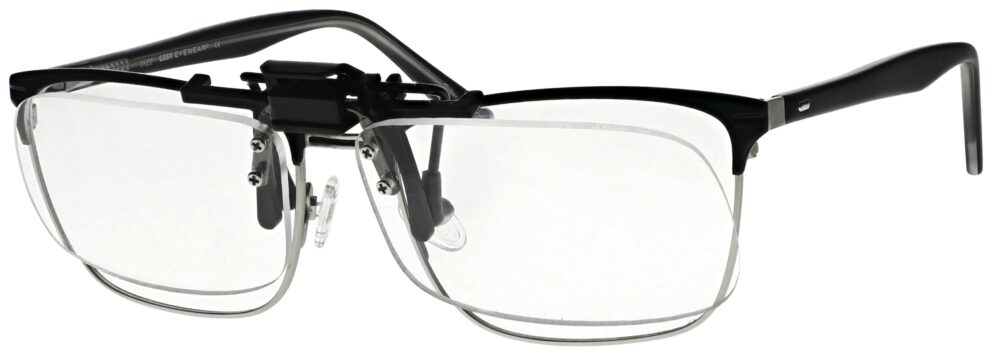 Small Clear Magnifying Clip On, Angled Side Left