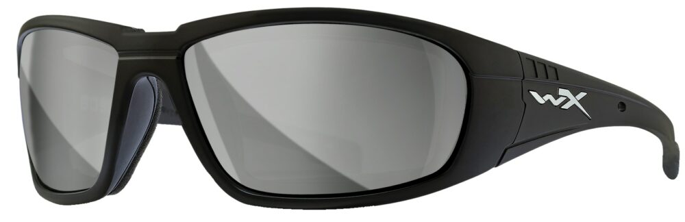 Wiley X Boss in Matte Black Frame with Silver Flash Lenses, WX-CCBOS06
