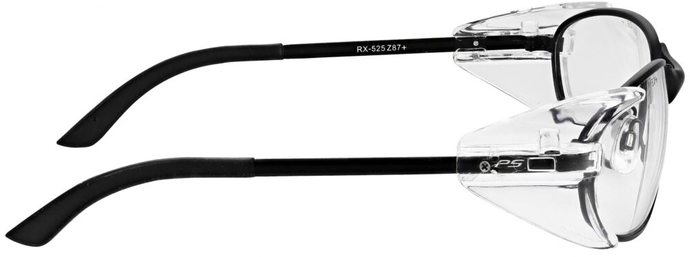 Model RX-525 Metal Safety Glasses in Black RX-525-BK