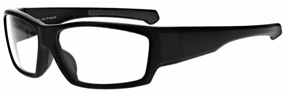 Prescription Wraparound Safety Glasses Model RX-TP198-BK in Black