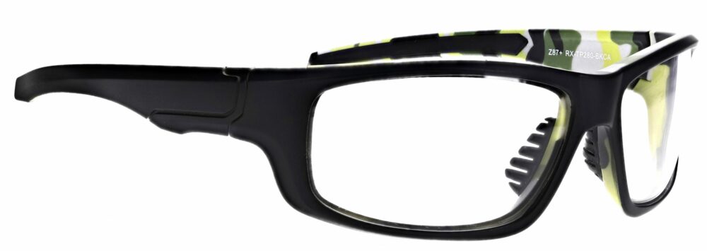 Prescription Wraparound Safety Glasses Model RX-TP280-BKCA in Black/Camo
