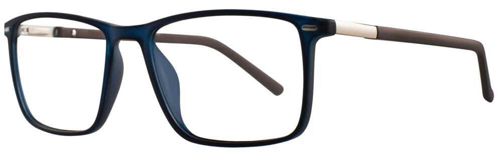 Eight to Eighty Gary Eyeglasses, Blue frame. Angled left