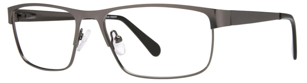 Eight to Eighty Tanner Eyeglasses, Gunmetal frame. Angled left