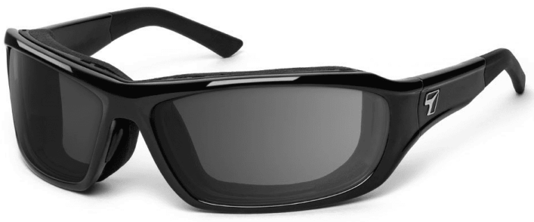 7 Eye Derby Glossy Black Gray Lenses Prescription Sunglasses RX Safety