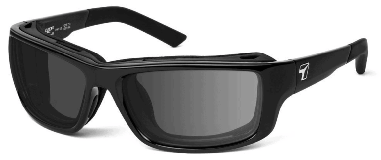 7 Eye Notus Glossy Black Gray Lenses Prescription Sunglasses RX Safety