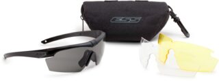 ESS Crosshair One Ballistic Eyeshield - Black/Smoke Gray/Clear/Hi-Def Yellow Lens