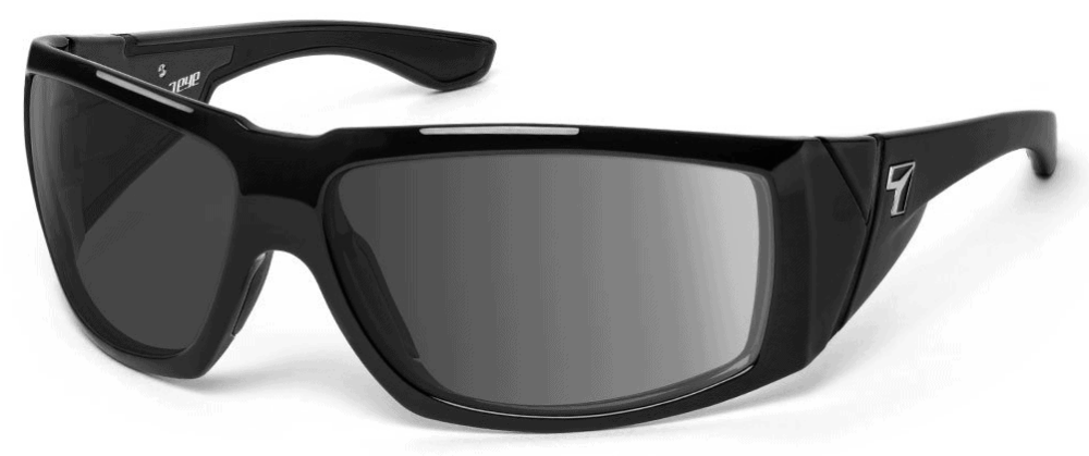 7 Eye Jordan Glossy Black Gray Lenses Prescription Sunglasses RX Safety