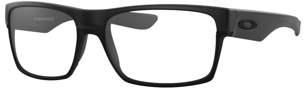 Oakley Two Face, Matte Black Frame. Angled left