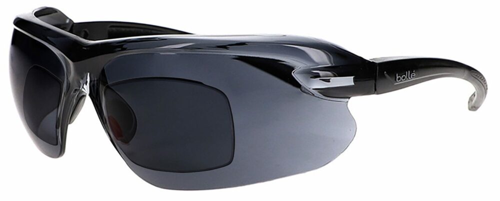 Bolle IRI-s in a Bolle IRI-s in a Black and Gray Frame with Smoke RX Lenses Insert