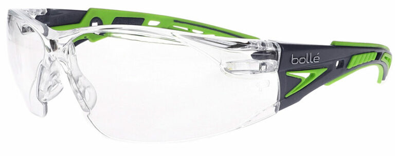 Bolle Rush+ Blue/Green Clear Safety Glasses BO-RUSH+-40256