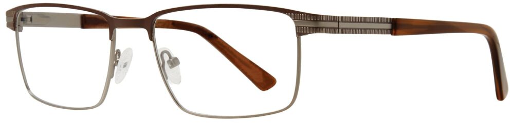 Eight to Eighty Lincoln Eyeglasses, Brown frame. Angled left