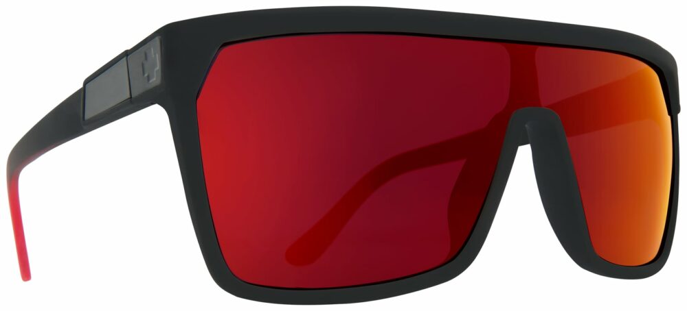 Spy Flynn Sunglasses in Soft Matte Black Red Fade SPY-FLYNN-SMBKR