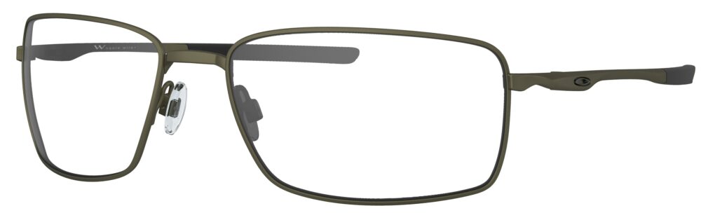 Oakley Square Wire Glasses, Carbon frame. Angled Left