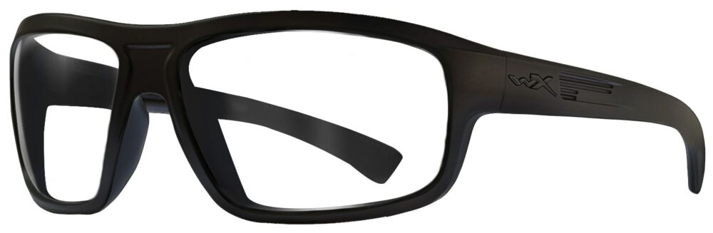 Wiley X Contend in Black Ops Matte Black Frame, Angled to the Side Left