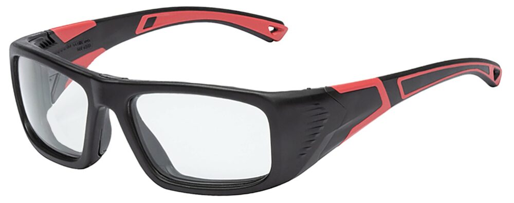 Onguard US 110S Prescription Safety Glasses in Black/Red Frame, OG-110S-BKR