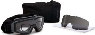 ESS Profile NVG Asian Fit Goggles - Black/Clear and Smoke Grey Lenses with RX Insert