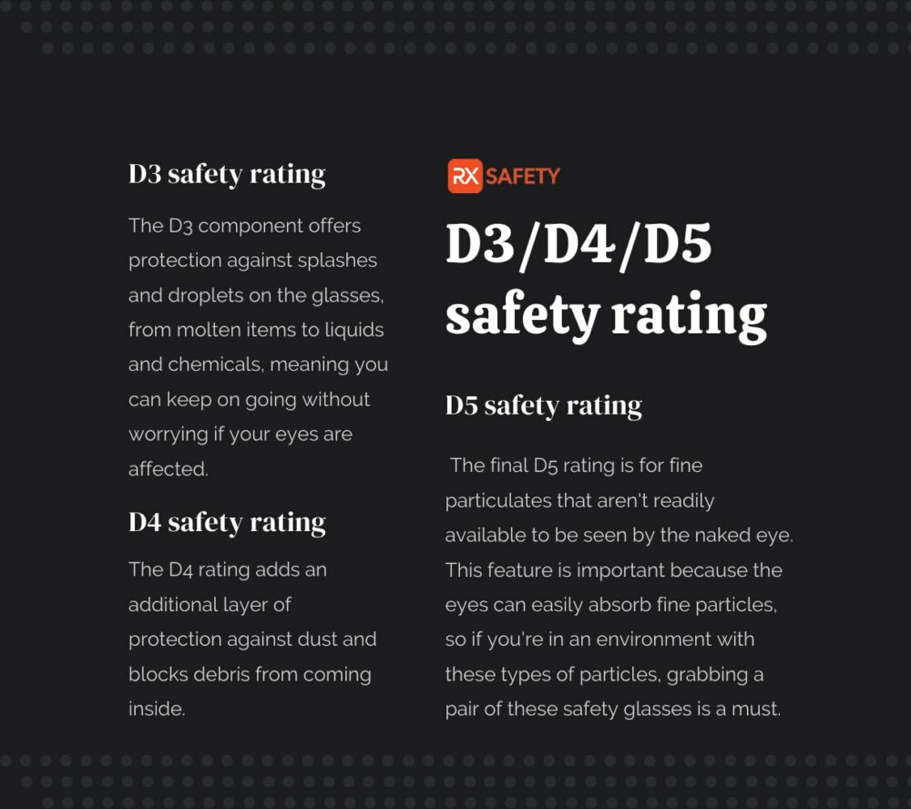 These-frames-rated-D3/D4/D5-come- with-protective-side-shields-and- safeguard-against-high-velocity-impact.