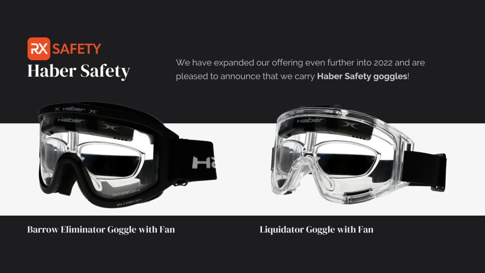 New Haber safety goggles with fan system. RX Safety Blog