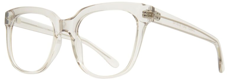 Affordable Designs Cassidy Eyeglasses, Gray frame. Angled left