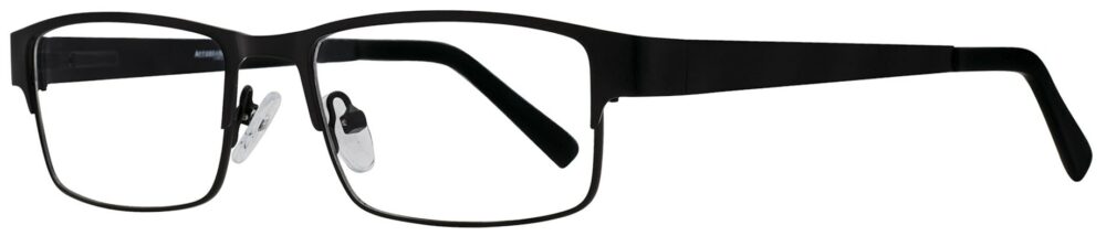 Affordable Designs Wrangler Eyeglasses, Black frame. Angled left