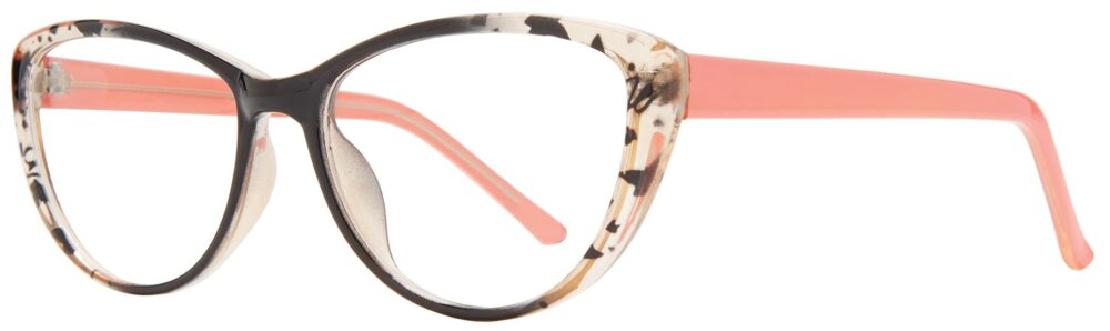 Affordable Designs Zilla Eyeglasses, Brown frame. Angled left