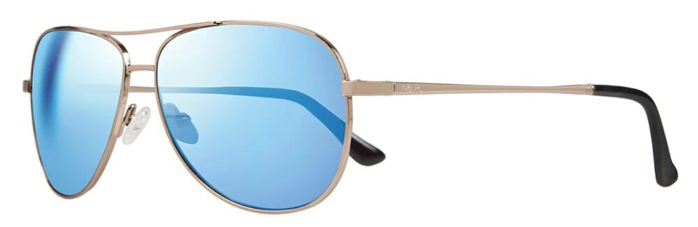 Revo-Relay-Petit-Sunglasses-Gold-Blue-Water-Angle-left