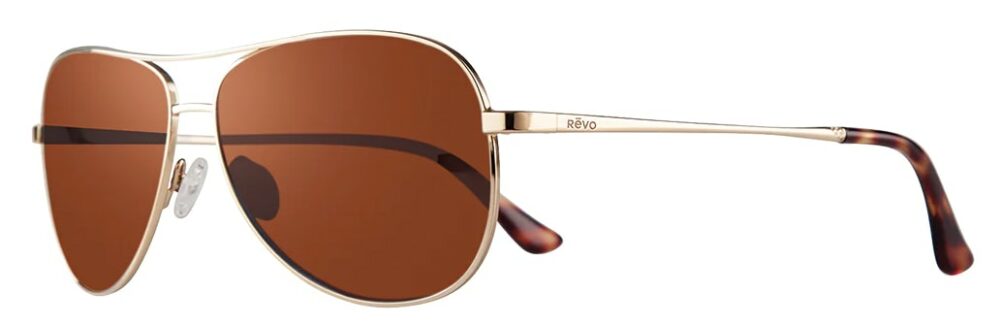 Revo-Relay-Sunglasses-Gold-Drive-Angle-left
