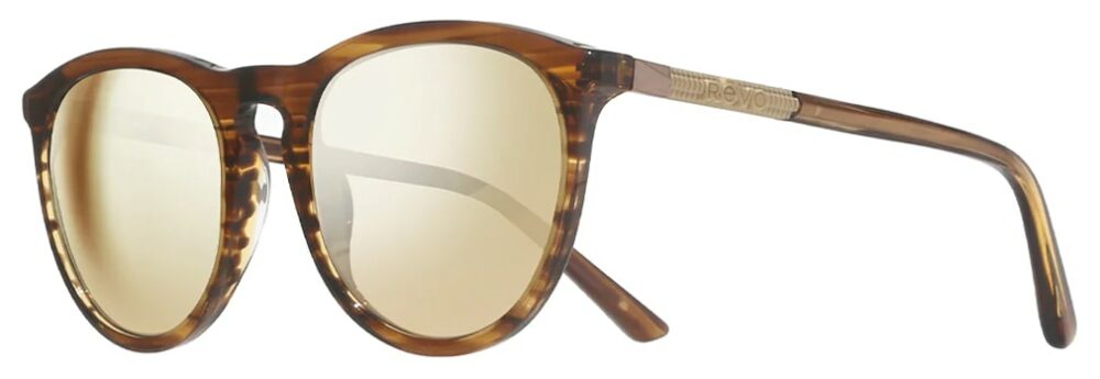 Revo-Sage-Sunglasses-Amber-Horn-Champagne-Angle-Left