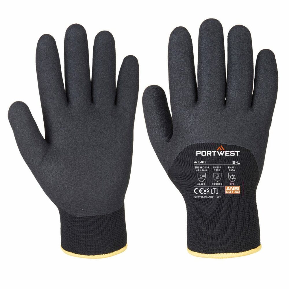 Portwest-A146-Thermal-Safety-Glove-Black
