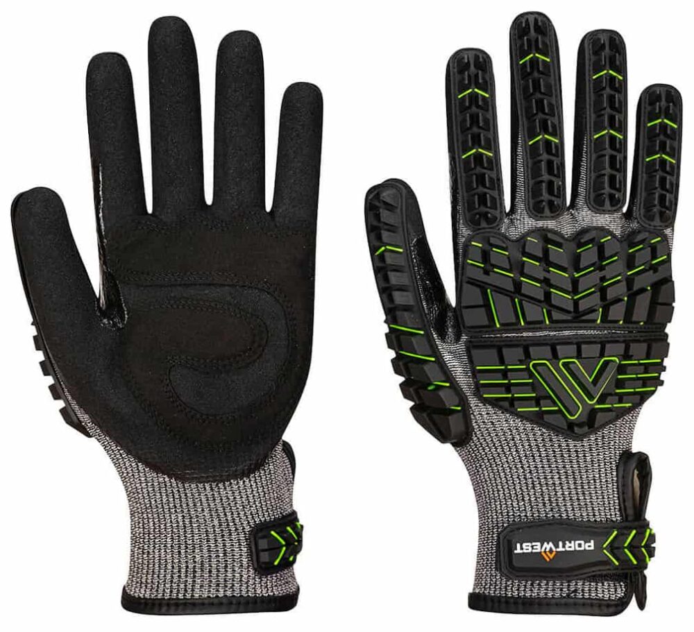 portwest-A755-black-green-gloves