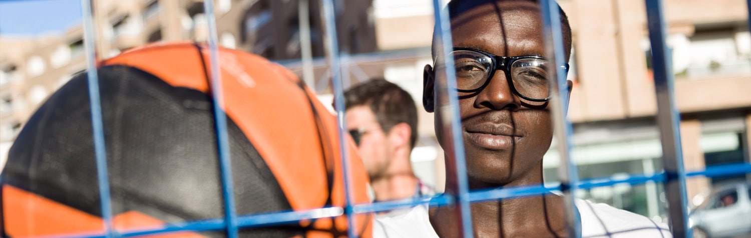 Basketball Glasses Top Banner
